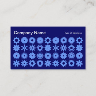 Cogs - Baby Blue on Deep Navy Visitenkarte
