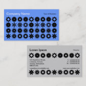 Cogs - Black on Baby Blue Visitenkarte (Vorne/Hinten)