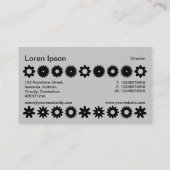 Cogs - Black on Baby Blue Visitenkarte (Rückseite)