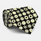 Cogs - Blassgelb auf schwarz Krawatte (Gerollt)