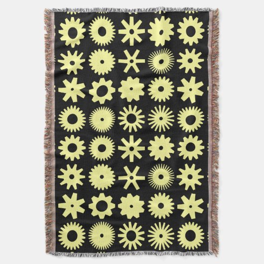 Cogs - Chalk Gelb auf schwarz Decke (Vorderseite Vertikal)