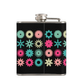 Cogs - Farben 01 - auf schwarz Flachmann (Rückseite)