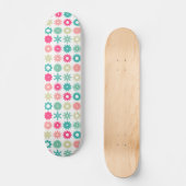 Cogs - Farben 01 - auf Weiß Skateboard (Vorderseite)