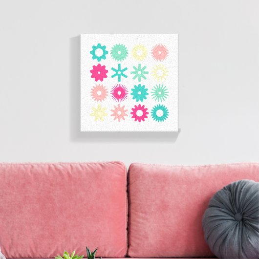 Cogs - Farben 01 Leinwanddruck (Insitu (Wohnzimmer))