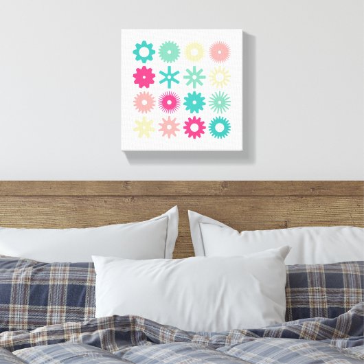 Cogs - Farben 01 Leinwanddruck (Insitu (Schlafzimmer))