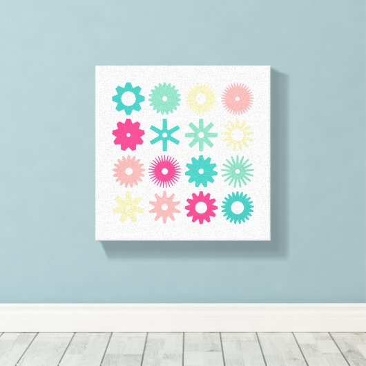 Cogs - Farben 01 Leinwanddruck (Insitu (Holzboden))