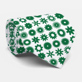 Cogs - Forest Green on White Krawatte (Gerollt)