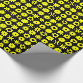 Cogs - Gelb auf schwarz Geschenkpapier (Ecke)