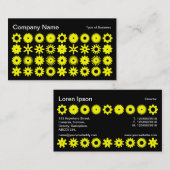 Cogs - Gelb auf schwarz Visitenkarte (Vorne/Hinten)