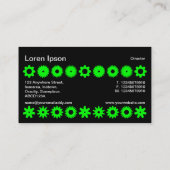 Cogs - grün auf schwarz visitenkarte (Rückseite)