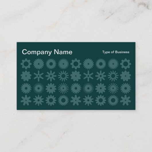 Cogs - Grüne Schattierungen 03 Visitenkarte (Vorderseite)