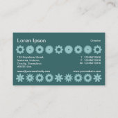 Cogs - Grüne Schattierungen Visitenkarte (Rückseite)