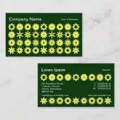 Cogs - Lemon auf dunklem Waldgrün Visitenkarte (Vorne/Hinten)