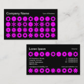 Cogs - Magenta auf schwarz Visitenkarte (Vorne/Hinten)