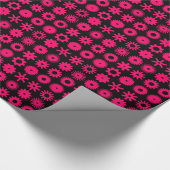 Cogs - Neon Red on Black Geschenkpapier (Ecke)
