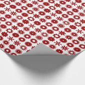 Cogs - Ruby Red on White Geschenkpapier (Ecke)