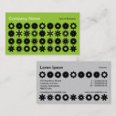 Cogs - Schwarz auf Mars Green Visitenkarte (Vorne/Hinten)