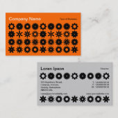 Cogs - Schwarz auf Orange Visitenkarte (Vorne/Hinten)