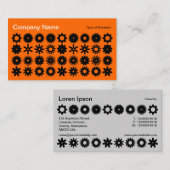 Cogs - Schwarz auf Orange Visitenkarte (Vorne/Hinten)