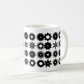 Cogs - Schwarz auf Weiß Kaffeetasse (VorderseiteRechts)