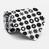 Cogs - Schwarz auf Weiß Krawatte (Gerollt)