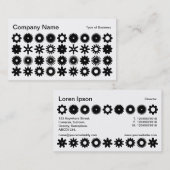 Cogs - Schwarz und Weiß Visitenkarte (Vorne/Hinten)