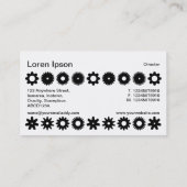 Cogs - Schwarz und Weiß Visitenkarte (Rückseite)