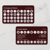 Cogs - Weiß auf Dunkelbraun Visitenkarte (Vorne/Hinten)