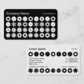 Cogs - weiß auf schwarz - schwarz auf weiß visitenkarte (Vorne/Hinten)