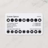 Cogs - weiß auf schwarz - schwarz auf weiß visitenkarte (Rückseite)