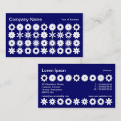 Cogs - White on Deep Navy Visitenkarte (Vorne/Hinten)