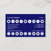 Cogs - White on Deep Navy Visitenkarte (Rückseite)