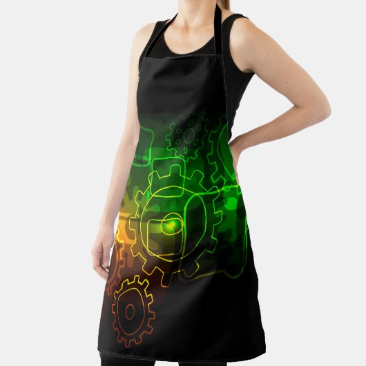 Cogwheels Mechaniker schwarz neungrün orange Männe Schürze (InSitu)