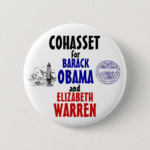 Cohasset für Obama und Waren 2012 Button