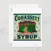 Cohassett Sirup LabelKairo, GA Postkarte (Vorne/Hinten)