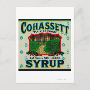Cohassett Sirup LabelKairo, GA Postkarte