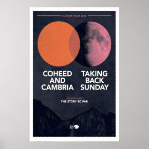 Coheed And Cambria Sommer-Tour 2018 REPRODUCTION Poster