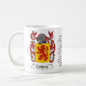 Cohen Familien-Wappen Tasse (Links)