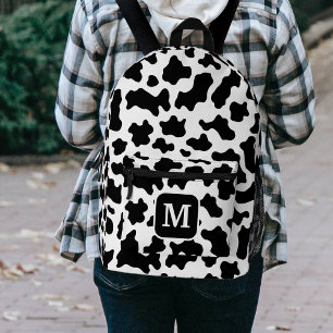 Cohn Animal Print Gepunktet Black & White Monogram Bedruckter Rucksack