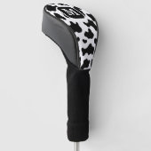 Cohn Animal Print Gepunktet Black & White Monogram Golf Headcover (angewinkelt)