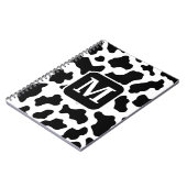 Cohn Animal Print Gepunktet Black & White Monogram Notizblock (Linke Seite)