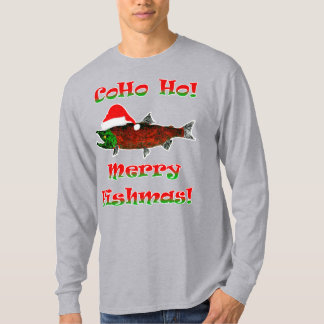 Coho Ho! Fishmas - Men Long Sleeve T - Shirt