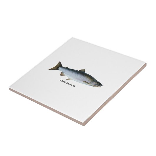 Coho-Lachs-Logo (mit dem Titel) Fliese (Seite)