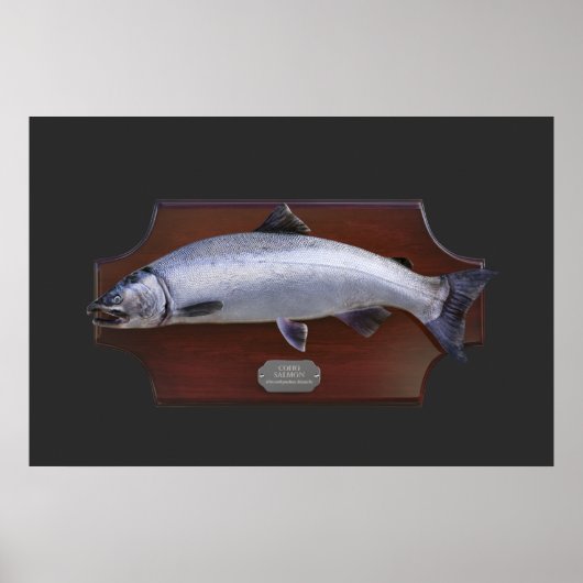Coho Lmon Trophy Display Plaque Poster (Vorne)