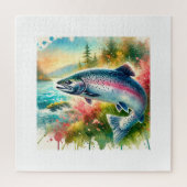 Coho salmon 180724AREF119 - Watercolor Puzzle (Vertikal)