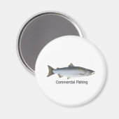 Coho Salmon Magnet (Vorderseite/Rückseite)