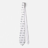 Coho - silberne Lachs-Grafik Krawatte (Vorderseite)