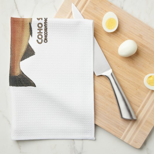 Coho - silberne Lachse (Phase laichend) Handtuch (Viertel Falte)