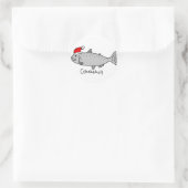 Cohospho Weihnachtslamon Doodle Runder Aufkleber (Tasche)