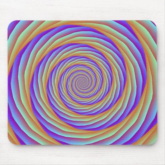 Coiled Cables in Orange Blue und Pink Mousepad (Vorne)